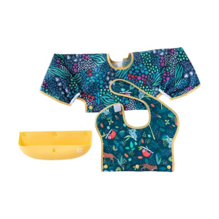 เสื้อกันเปื้อน กันน้ำ Bumkins Swap Pocket Bib  Unicorns + Rainbows	 		_3